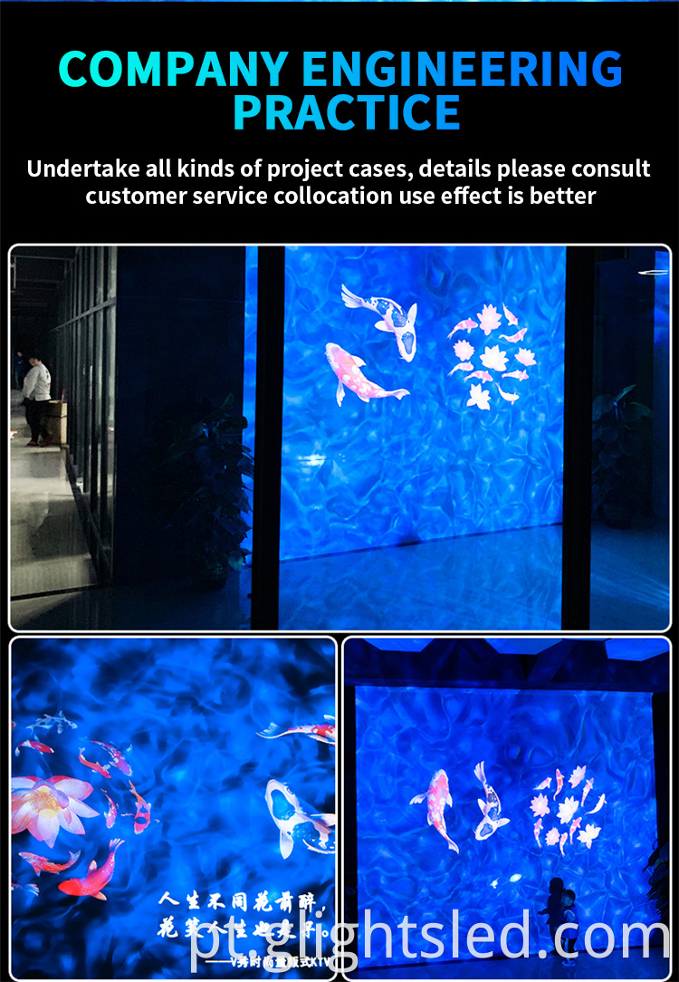 Lâmpada de projeção de projeção de água dinâmica de decoração de parques de parque KTV Lâmpada de projeção de projeção